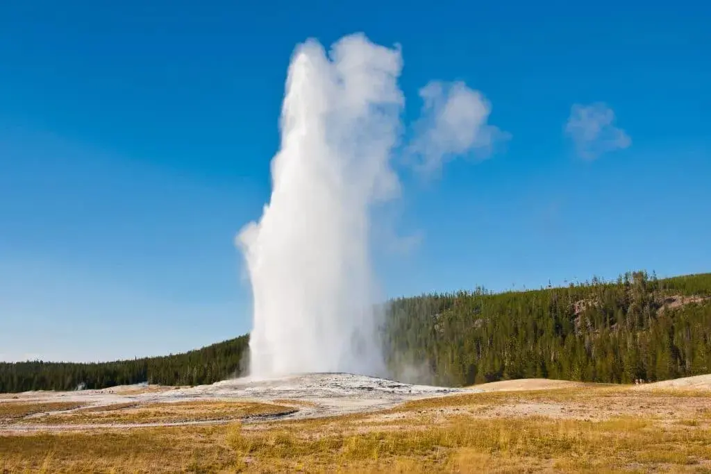 geyser exploding