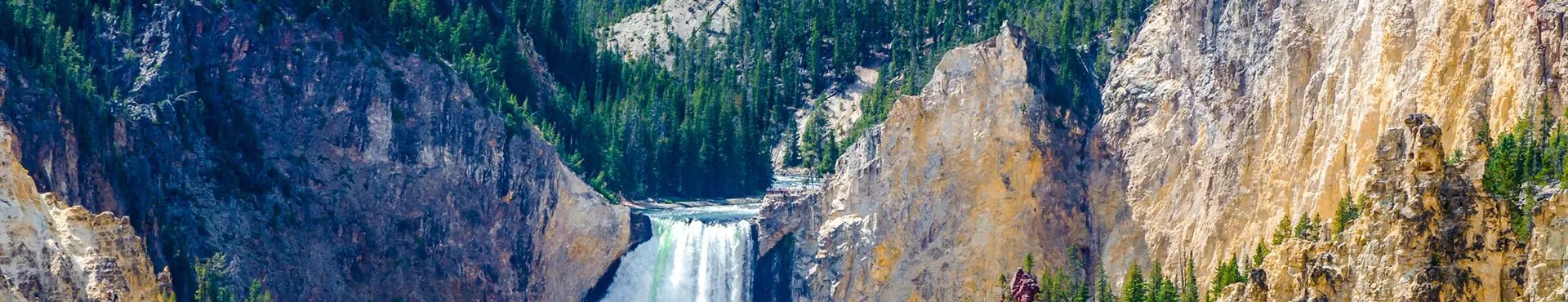 waterfall in the mountains