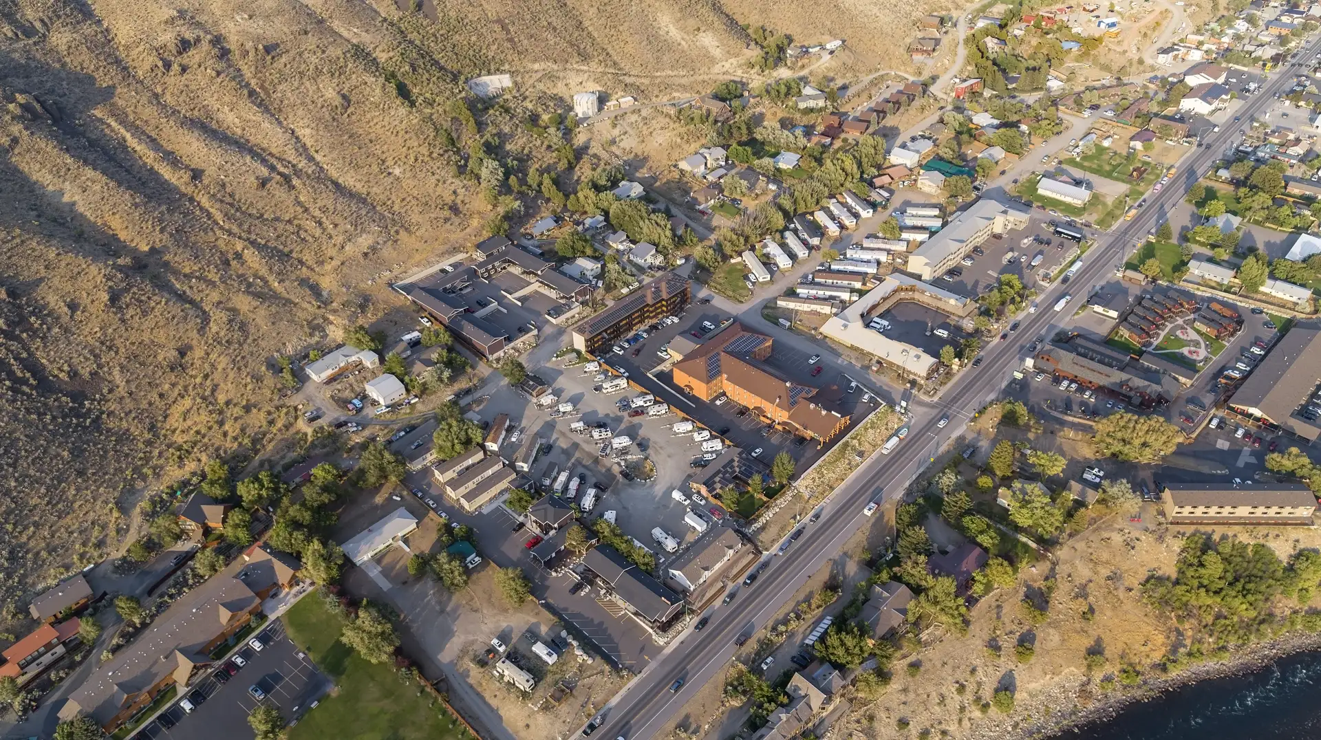 aerial view of property