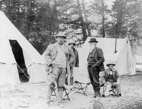 Teddy Roosevelt with a group of men